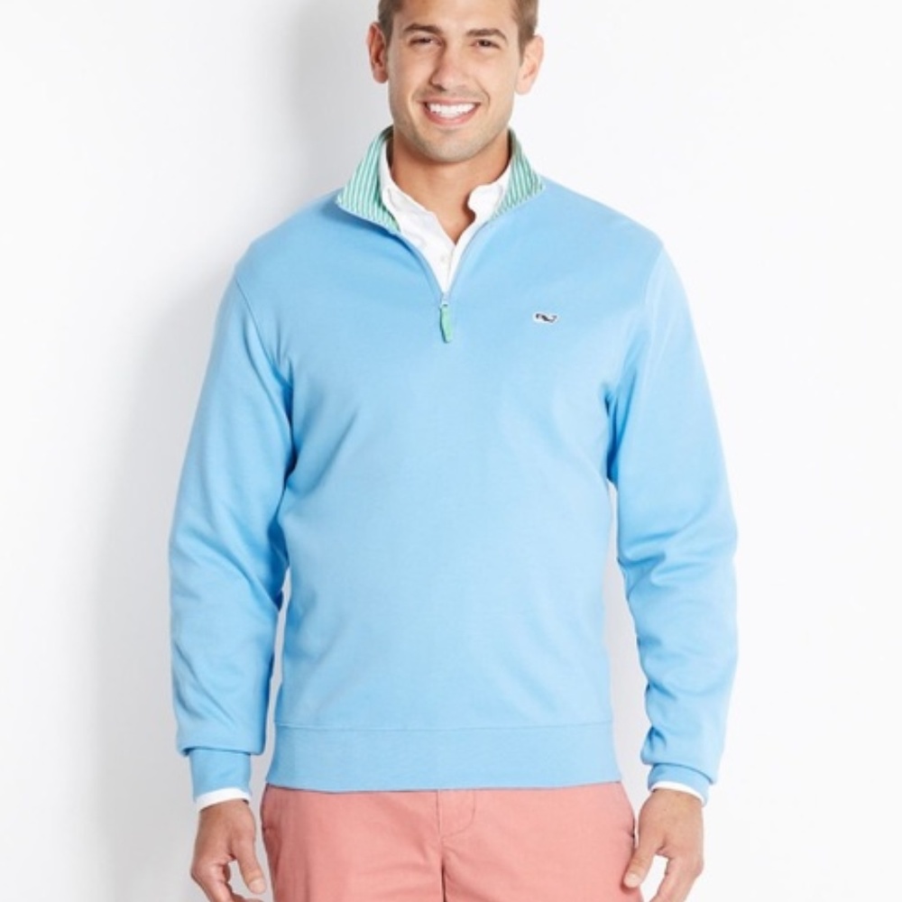 NEW Vineyard Vines Stratford 1/4 Zip Pullover BLUE